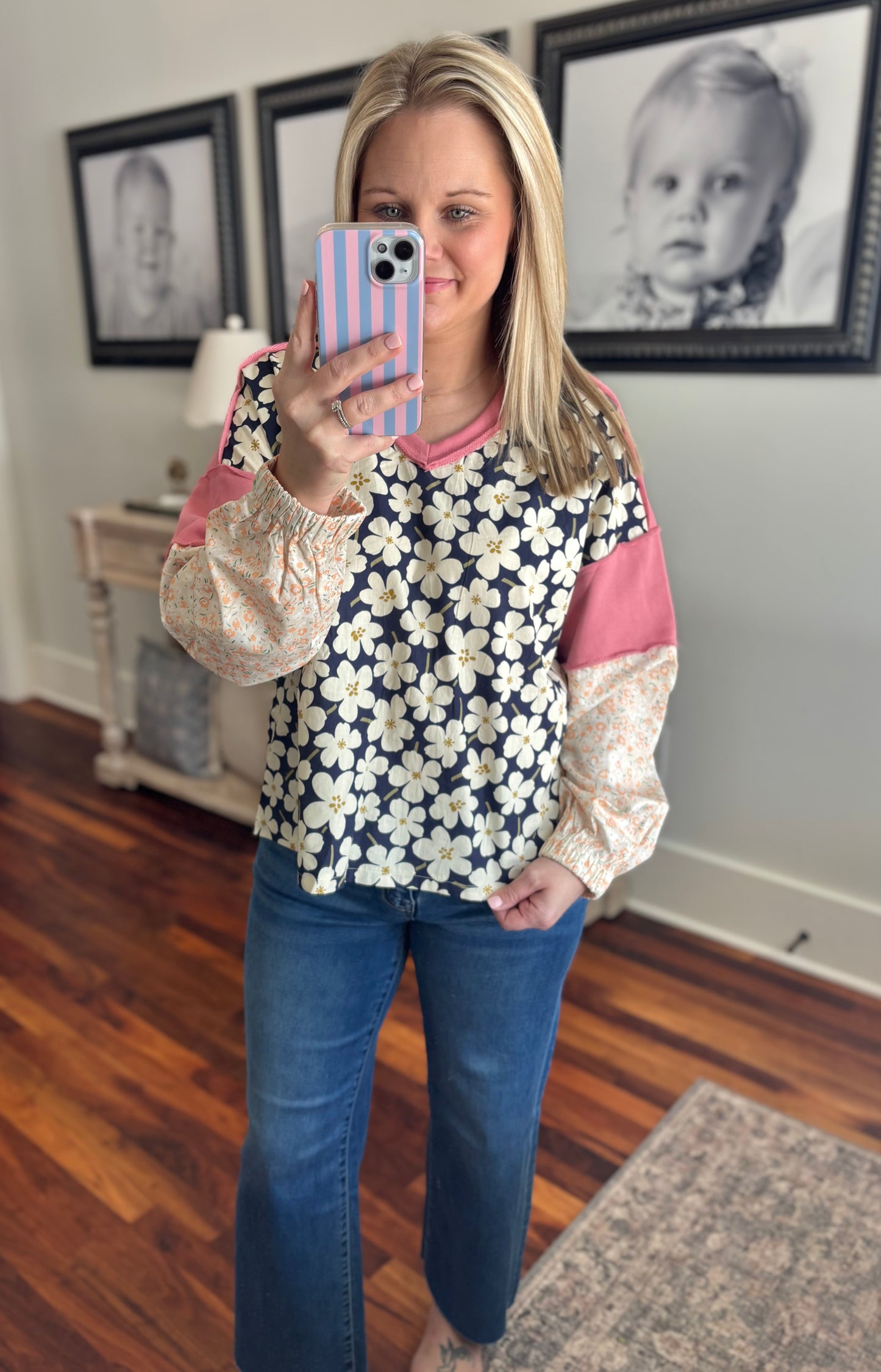The Casey Mix Print Top
