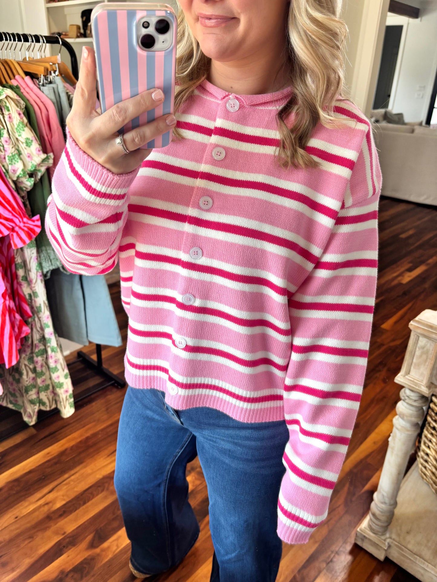 The Kylie Striped Cardigan