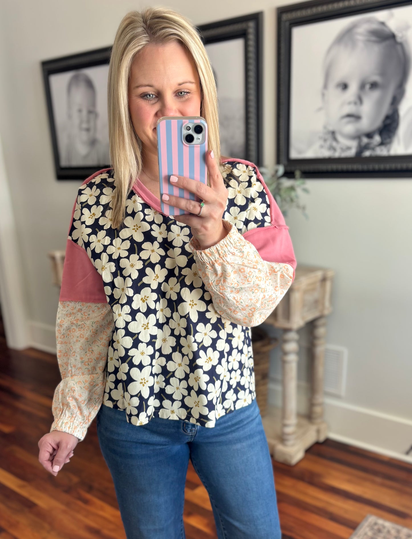 The Casey Mix Print Top