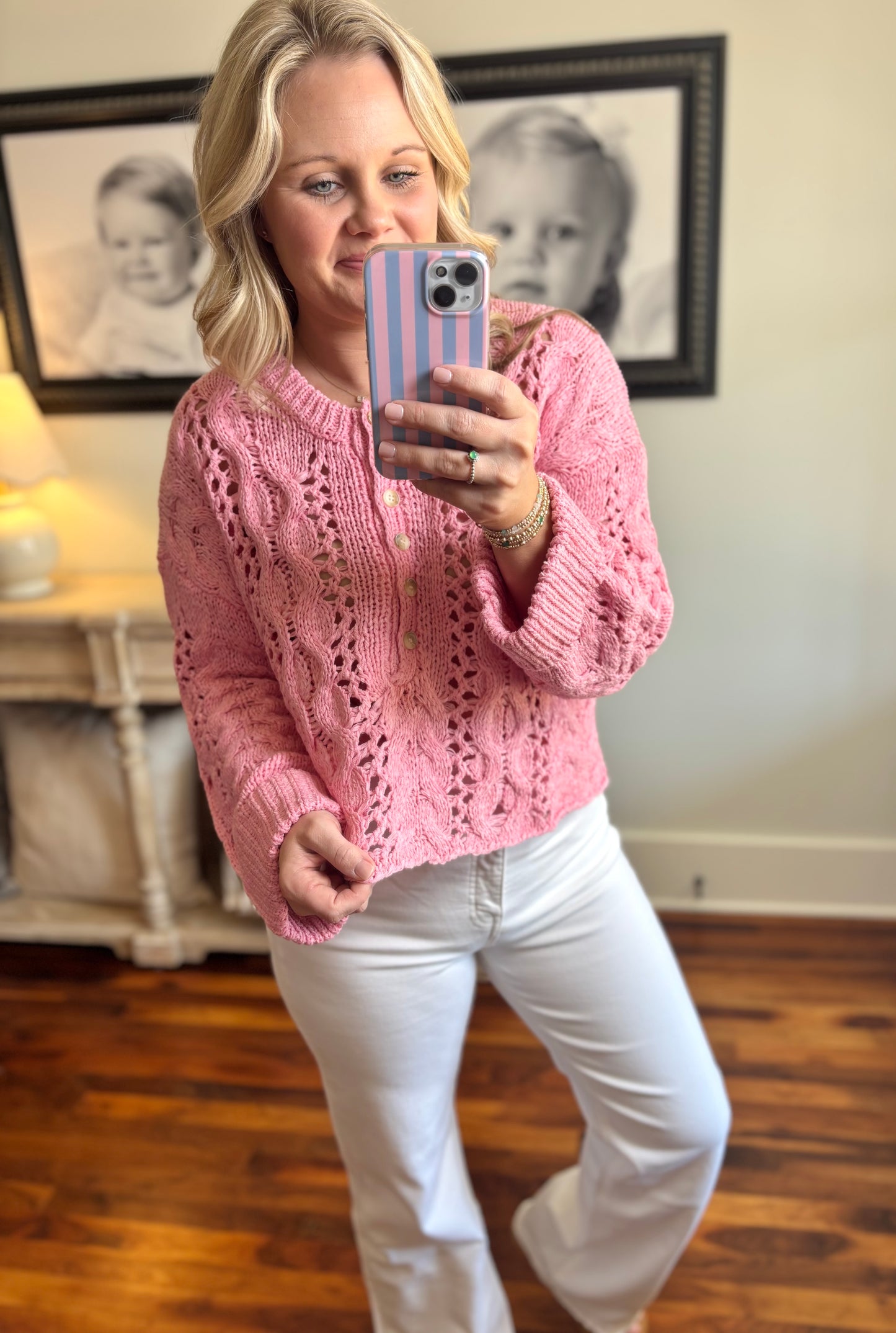The Shelby Knit Top - Pink