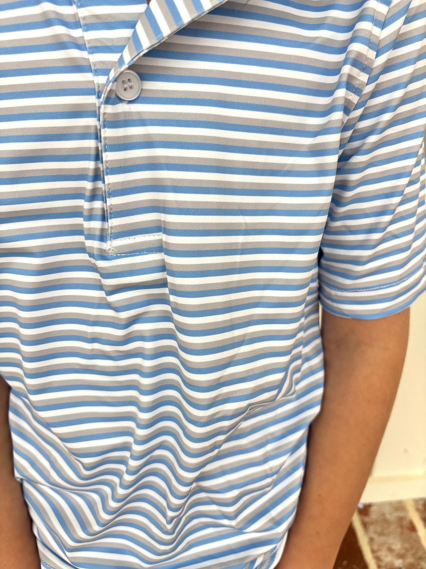 The Light Blue Striped Polo