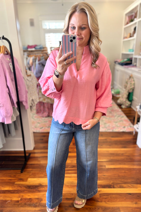 The Krissy Scalloped Top