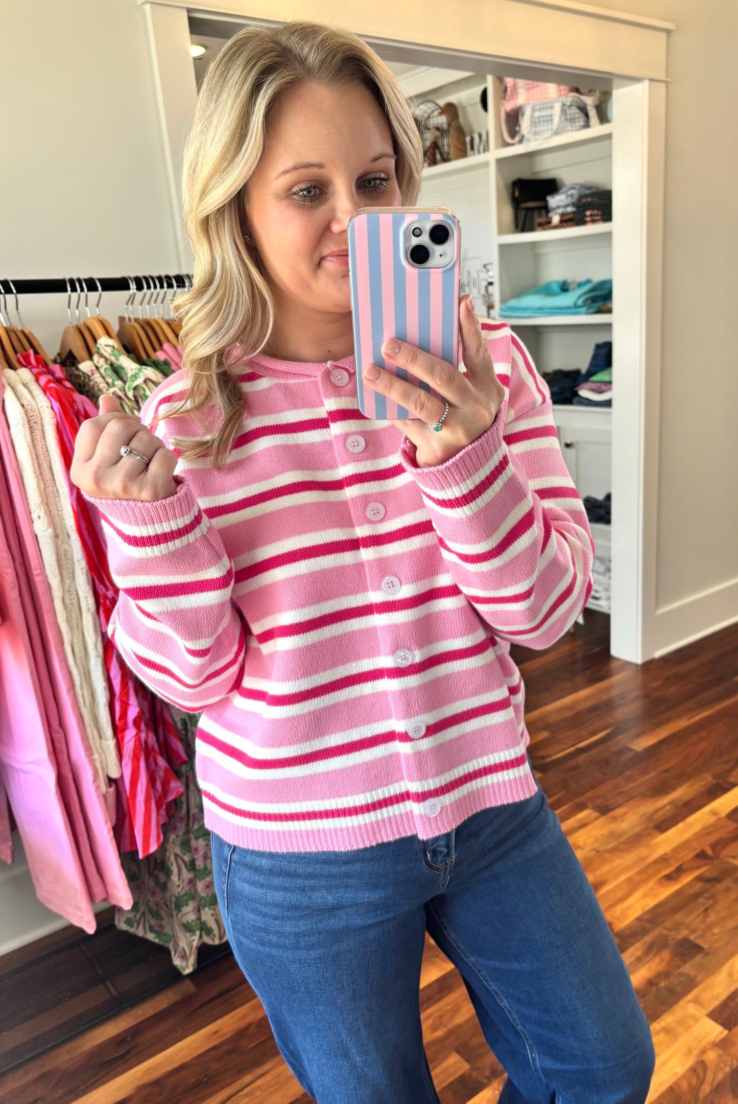 The Kylie Striped Cardigan