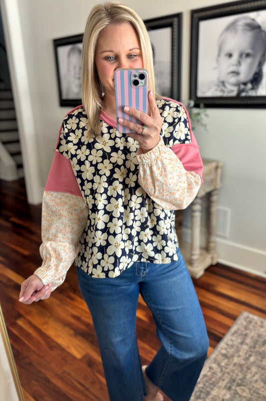 The Casey Mix Print Top
