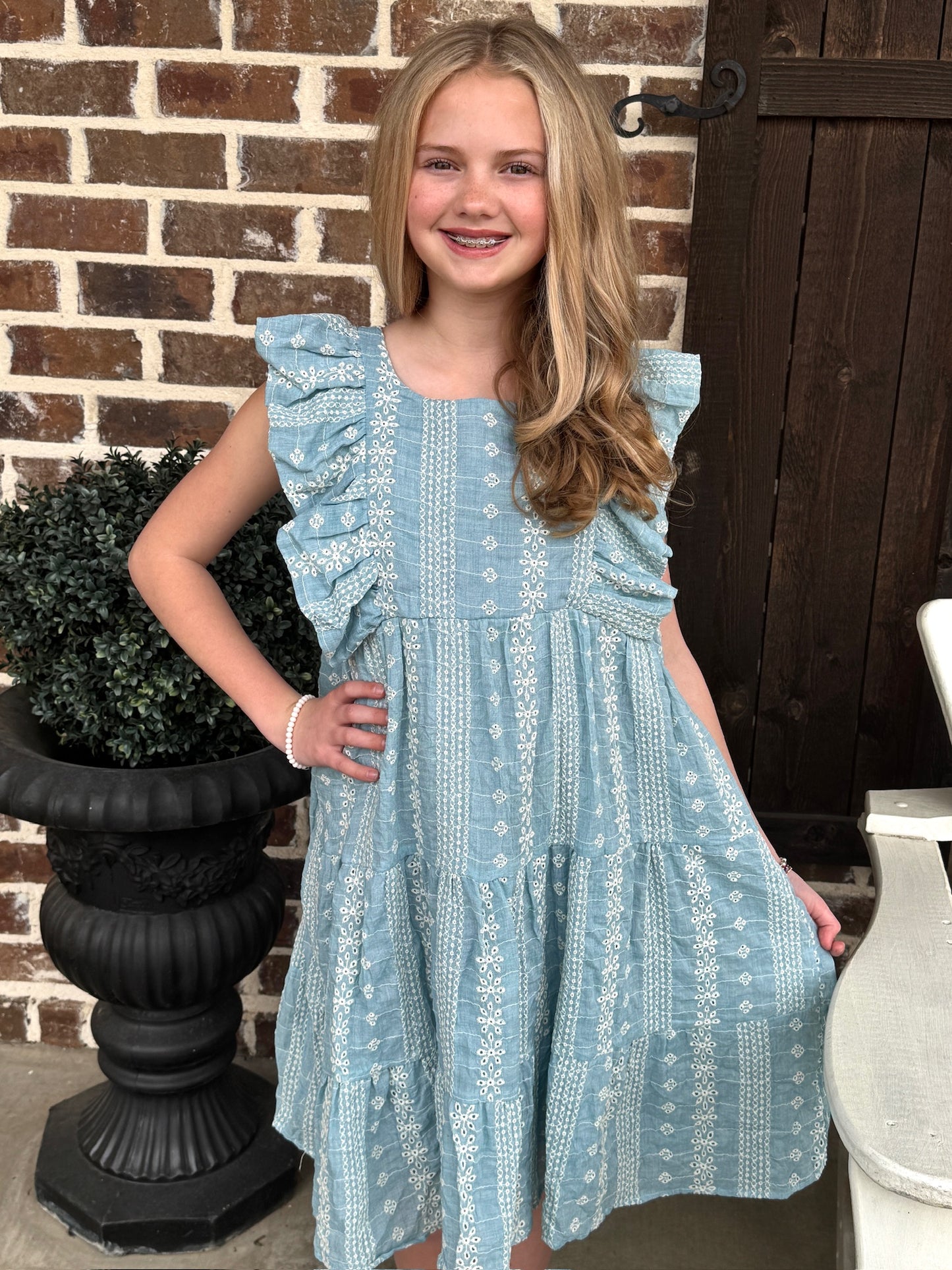Tween Liz Embroidered Dress