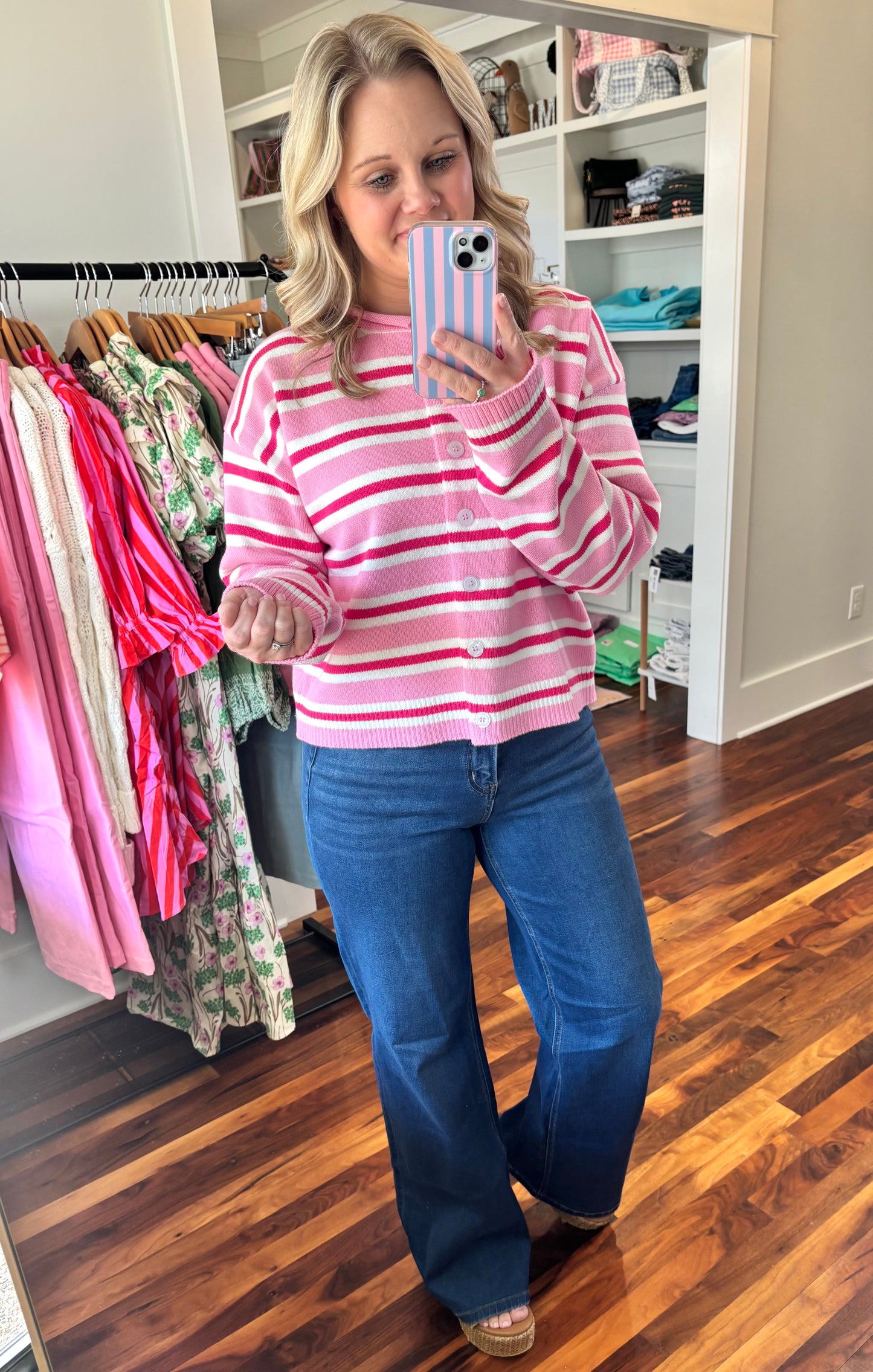 The Kylie Striped Cardigan