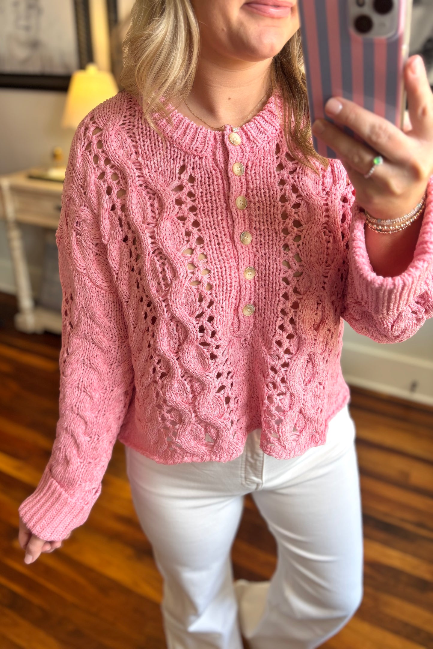 The Shelby Knit Top - Pink