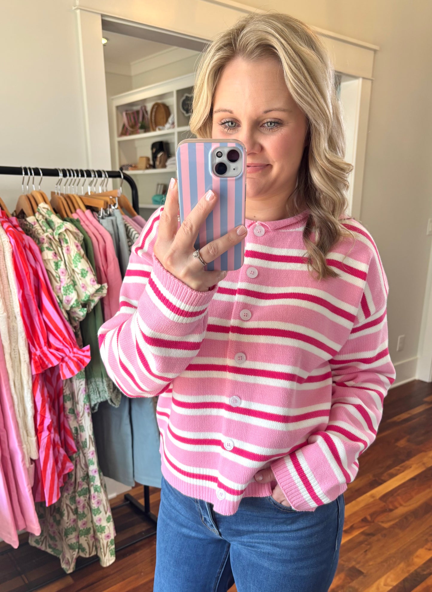The Kylie Striped Cardigan
