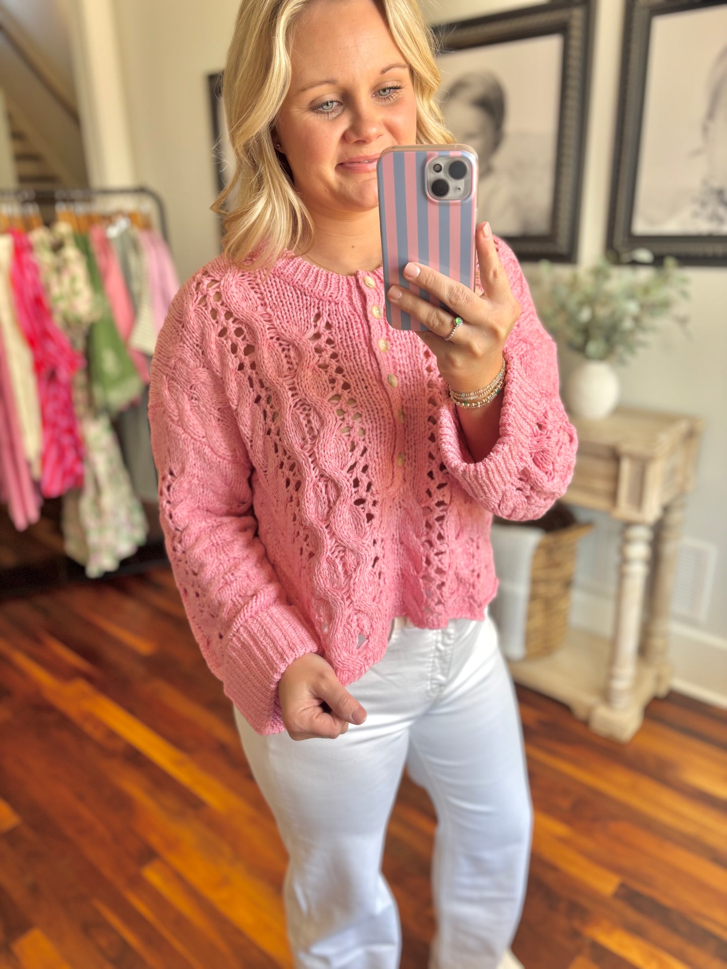 The Shelby Knit Top - Pink