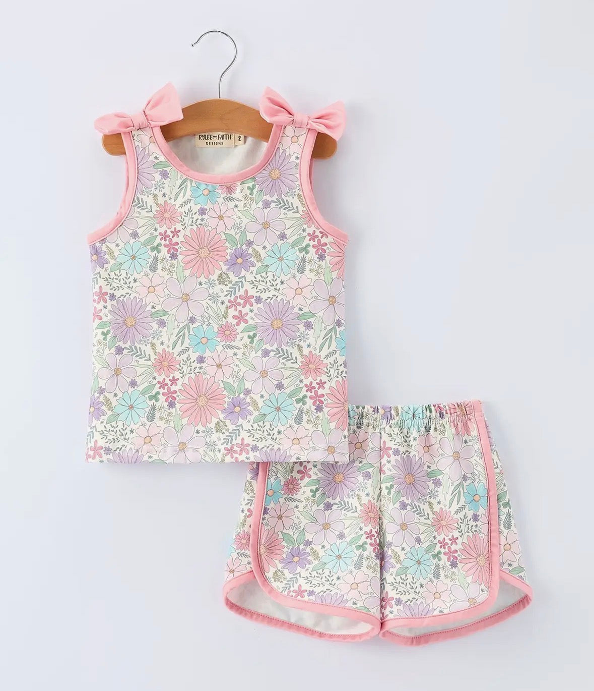 Girls Floral Short Set