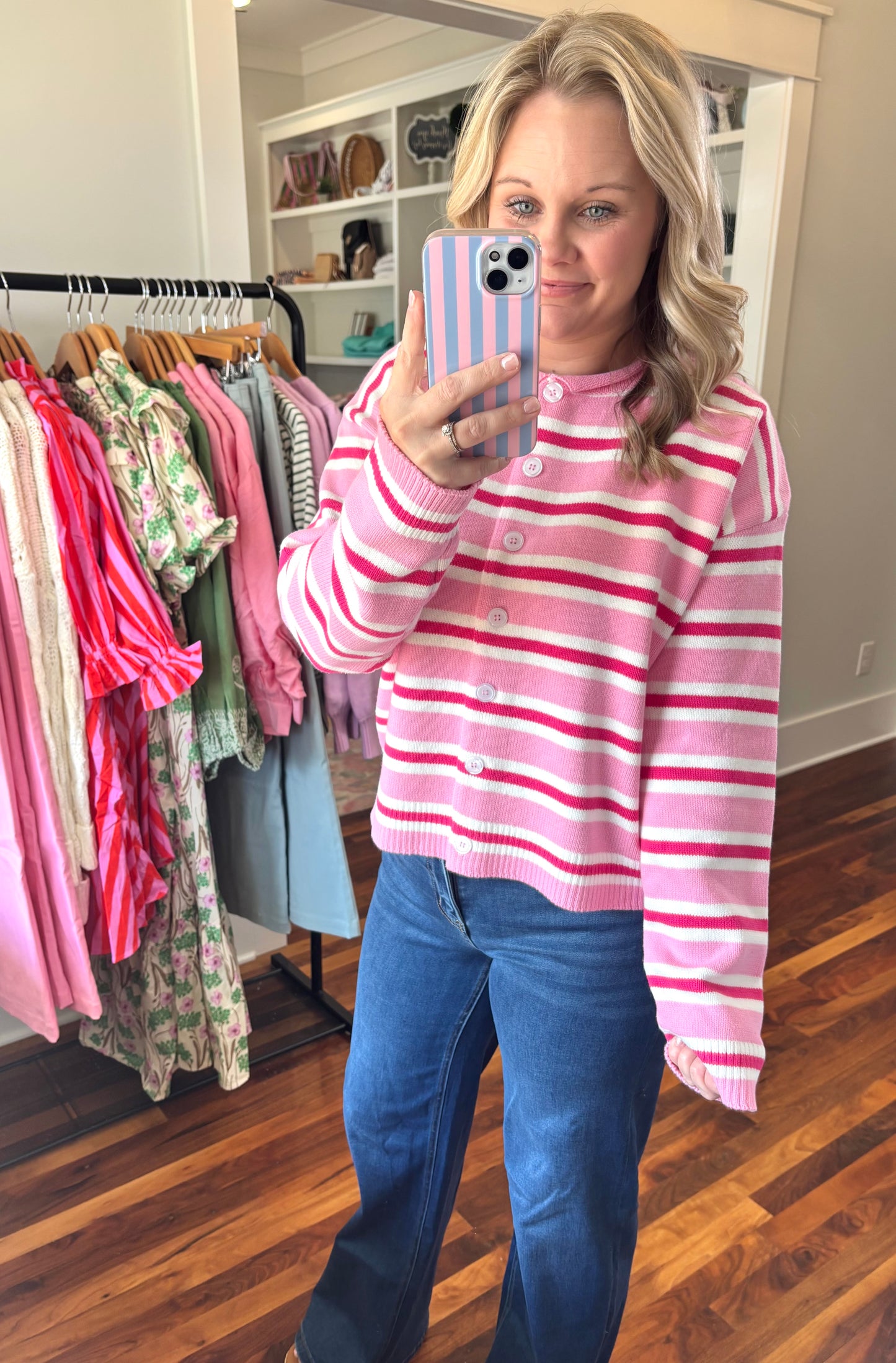 The Kylie Striped Cardigan