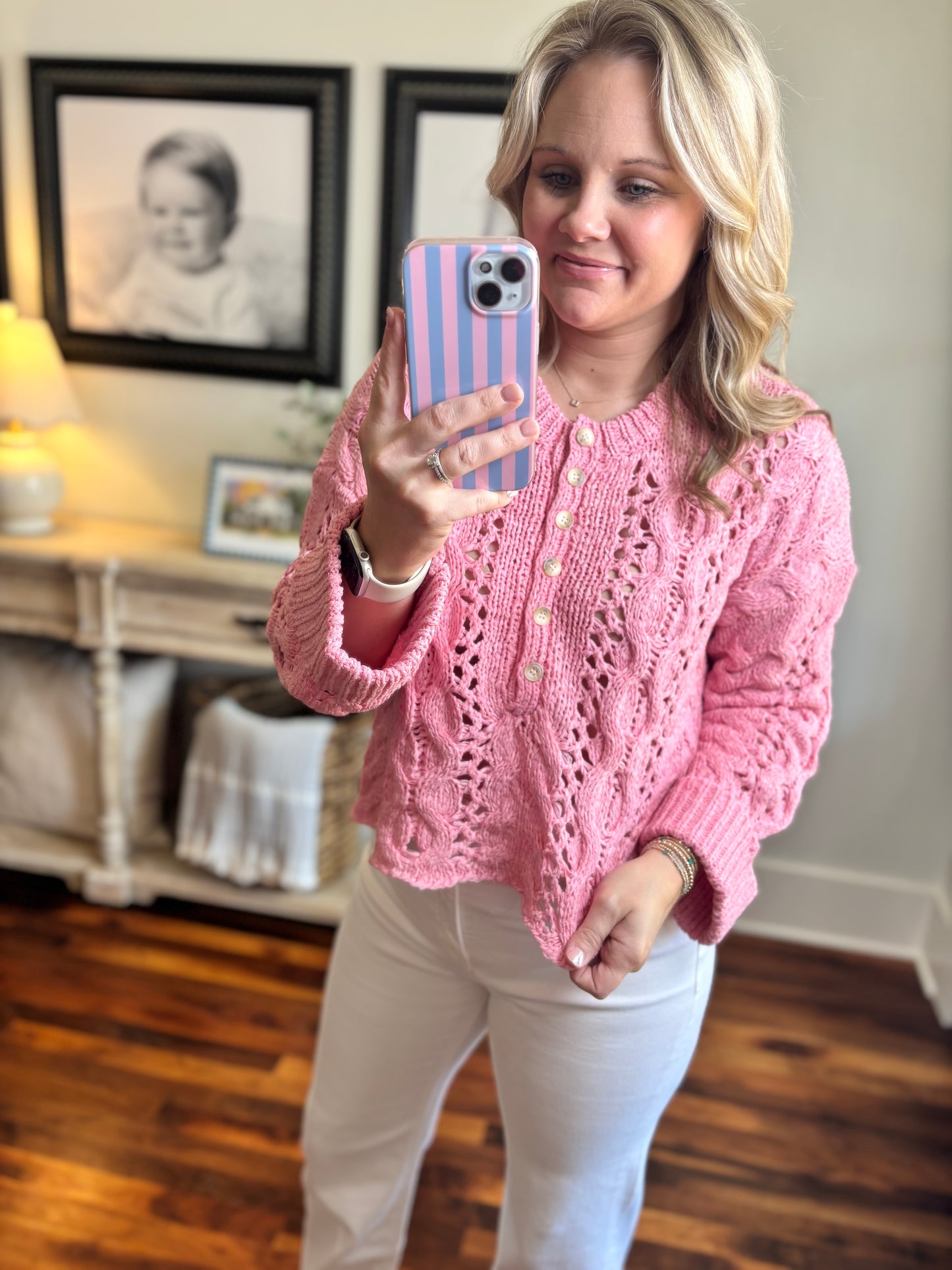 The Shelby Knit Top - Pink